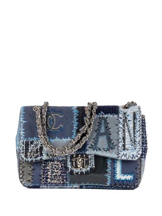 Chanel Patchwork Flap shoulder bag - women - Canvas - One Size - Blue