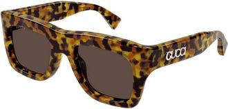 Gucci Gg 1811S 002 Zonnebrillen - Heren - Zonnebrillen - Bruin - 52 MM - Accessoires