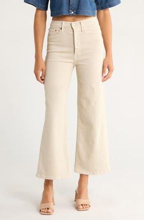 Re/Done High Waist Ankle Wide Leg Jeans in Pebble at Nordstrom Rack, Size 32