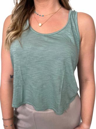 La Made New Boyfriend Tank In Sage