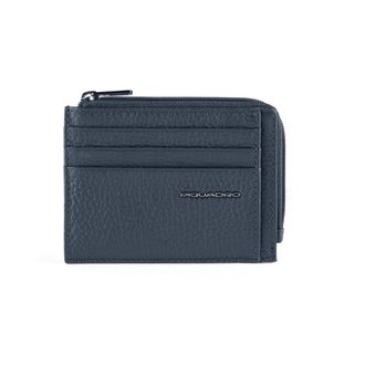 Piquadro Wallets & Cardholders, male, Blue, Size: ONE SIZE Zipper Coin Pouch with Document Holder
