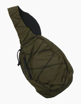 C.P. Company Mens Cp Company Nylon B Crossbody Rucksack Agave Green 683 - Tan - Size: OS