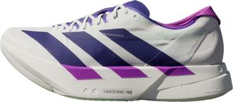 adidas Adizero Adios Pro 4 White Collegiate Purple Lime Burst JR1656