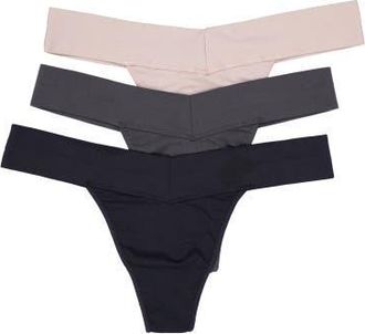 BraBar/Boutique Comfy Undies - Midi Thong in Black/asphalt/mushroom at Nordstrom, Size Small/medium