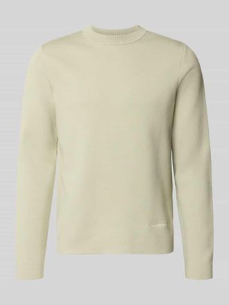 Sams&oslash;e & Sams&oslash;e Pullover aus Viskose-Mix mit Label-Stitching Modell MATT in Beige, Gr&ouml;&szlig;e XXL