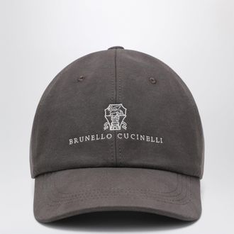 Brunello Cucinelli Cappello da baseball marrone in cotone