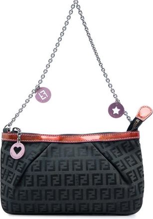 Fendi Pre-owned Fendi Zucchino Canvas Chain Pochette Ladies 4KP5VE1FPPNW5PII