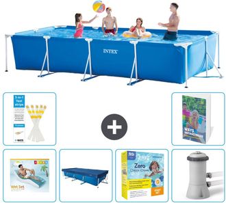 Intex Piscina Con Estructura Rectangular - 450x220x84 Cm - 7-piezas S117
