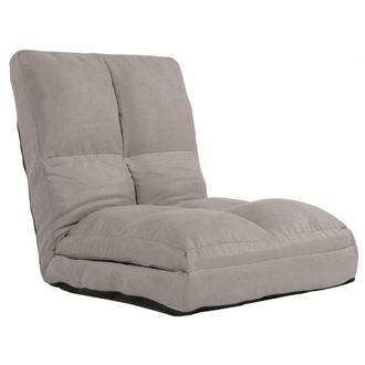 Hhg Sill&oacute;n De Suelo Hhg 914, Sill&oacute;n Cama Sill&oacute;n Plegable Sill&oacute;n Funcional, Funci&oacute;n Cama Estructura De Acero Plegable Terciopelo, Gris Claro