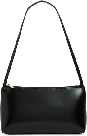 Mansur Gavriel Gaia Leather Shoulder Bag in Black/flamma at Nordstrom