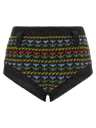 Marni Jacquard Virgin Wool Bermuda Shorts - Gray