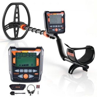 OEM Detector De Metales 254 Mm Pantalla De Detecci&oacute;n Bobina De B&uacute;squeda De 225x285 Mm Impermeable Ip68 Detector Para Metales Para Adultos 5 Modos Con Auri