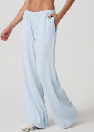 Vuori Clothing Waffle Wideleg Pants | Soft Sky | XS, Size Extra Small