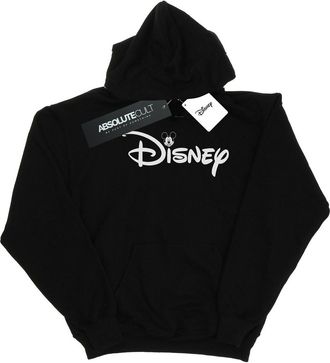 Disney Heren Mickey Mouse Hoofd Logo Hoodie (Zwart)
