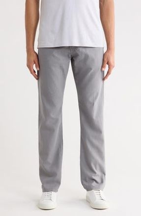 AG - Adriano Goldschmied Graduate Slim Straight Leg Linen Blend Pants in Fog Beacon at Nordstrom Rack, Size 36 X 32