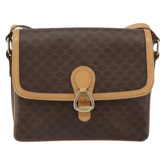 Celine Vintage Macadam Canvas Brown Canvas Backpack Bag (Pre-Owned)