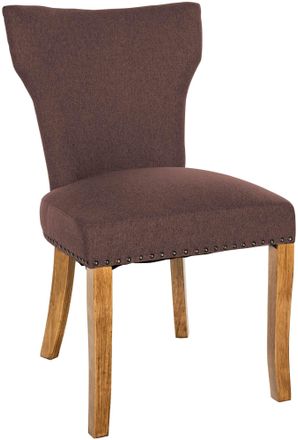 Clp Silla De Comedor Zadar En Tela Marr&oacute;n Antiguo Claro