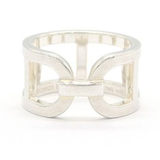 Herm&egrave;s Chaine Dancre Sterling Silver 925 Band Ring (Pre-Owned)