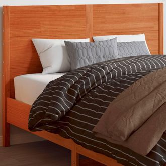 vidaXL Cabecero De Cama Madera Maciza De Pino Marr&oacute;n Cera 160 Cm Vidaxl