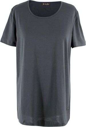 Loro Piana Charcoal Grey Cotton T-Shirt Size M