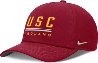 Nike USC Sideline Practice Rise Nike Mens Dri-FIT College Adjustable Hat in Red | NC0669WSCJ-RKB