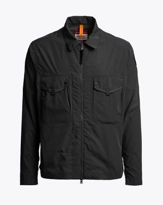 Parajumpers Mens Elgin Overshirt in Black - Size X-Large