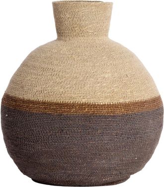 Light & Living Light&living - Cesta Bisira Natural Con Fibras Marinas Marrones