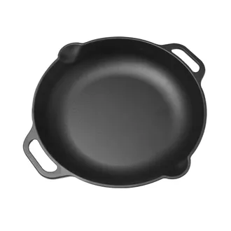 Victoria Victoria - 31947 Paellera Hierro Fundido Esmaltado Inducci&oacute;n 33cm, Apta Fuego, Barbacoa, Horno Cast Iron Skillet Negro