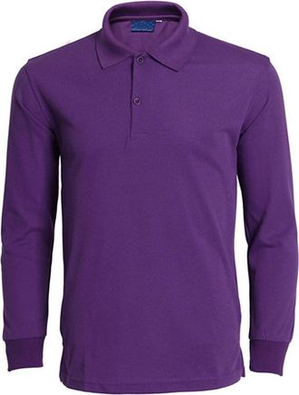 Generic Plain Polo Shirts Long Sleeve for Men Business Casual Shirts Regular-Fit Dress Shirts Button Front Formal Shirt Work Shirts Non Iron Shirt Long-Sleeve