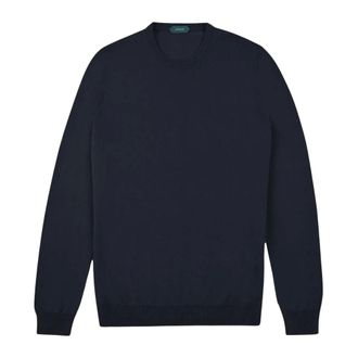 Zanone Heren, Truien, Blauw, Maat: 3XL Katoen