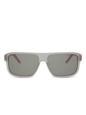 Tag Heuer rectangle-frame sunglasses - unisex - Acetate - 59 - Grey