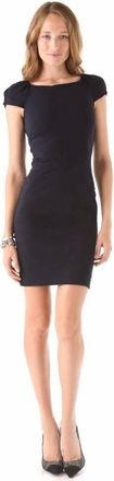 Diane Von Fürstenberg DVF little black boatneck pencil dress Size L