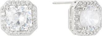 Untamed Petals Adriana Crystal Stud Earrings in Silver at Nordstrom