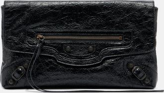 Balenciaga Le City leather clutch