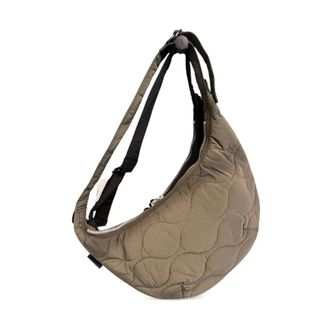 Comme Des Gar&ccedil;ons Nylon Ripstop Gewatteerde Sling Bag - Heren - Tassen - Beige - Maat: ONE Size Nylon