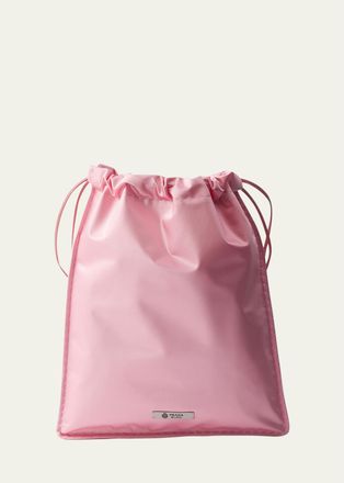 Prada Wish Silk Duchesse Drawstring Pouch Bag