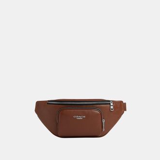 Coach Mens Racer Small Belt Bag In Signature Leather - Dark Brown - One Size