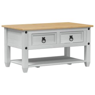 vidaXL Mesa De Caf&eacute; Con Caj&oacute;n 85 X 50 X 45 Cm Madera De Pino Macizo Vidaxl