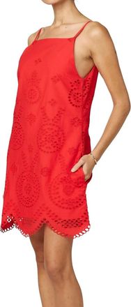 Cleobella Thandi Eyelet Mini Dress In Red