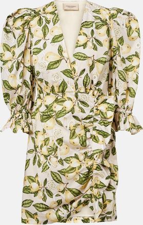 Adriana Degreas Printed cotton-blend minidress