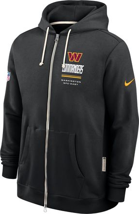 Nike Washington Commanders Sideline Standard Issue Nike Mens Dri-FIT NFL Full-Zip Hoodie in Black | 03AV00A9E-JK9