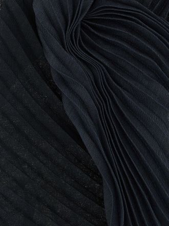 Issey Miyake Gradation Ramie Pleats Scarf - Black