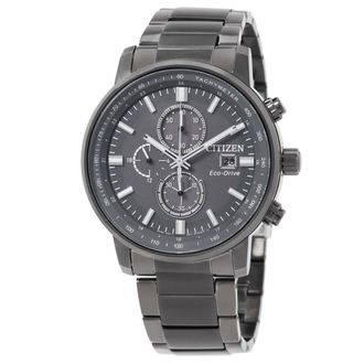 Citizen Eco-Drive Chronograph Grey Dial Mens Watch CA0847-88H
