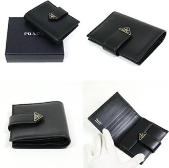 Prada Pre-owned Vintage Portemonnee - Dames - Vintage Accessoires - Zwart - ONE Size - Leer - Vintage