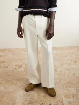 Christian Louboutin Louis Junior Grosgrain-Trimmed Suede Sneakers