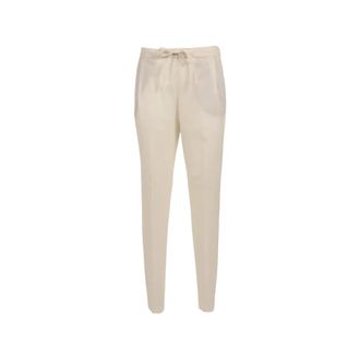 Fabiana Filippi Tapered Trousers, female, Beige, Size: XS Pleated Wide-leg Trousers