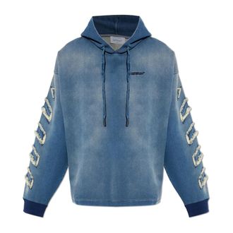 Off-white Hoodies, male, Blue, Size: 2XL The Hoodie