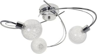 Fabrilamp Fabrilamp - Plaf&oacute;n Vita 3xg9 Al.23xd.53cm Cromo Con Bolas De Cristal Transparentes