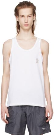 Versace White Print Tank Top