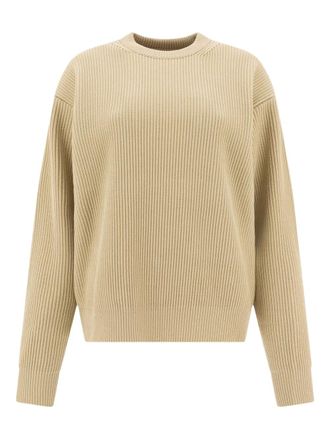 Auralee ribbed wool sweater - BEIGE